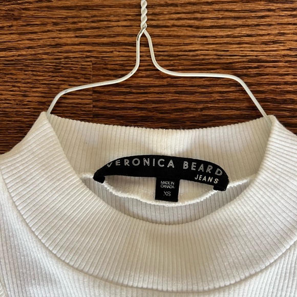 VERONICA BEARD Dawson Ruffle Long-Sleeve Tee White Size XS - Picture 5 of 5
